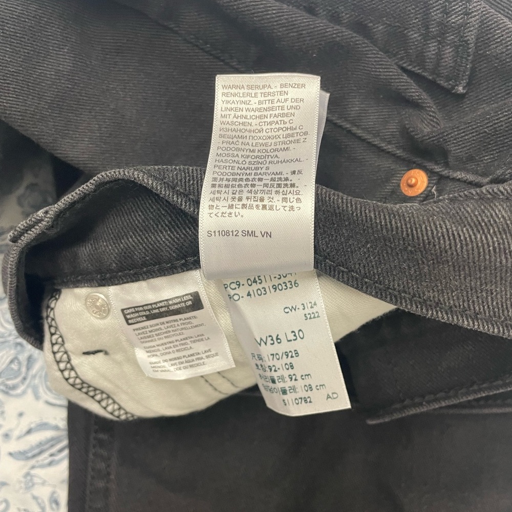Levi's Men's Slim Black Jeans NV - Picture 8 of 13
